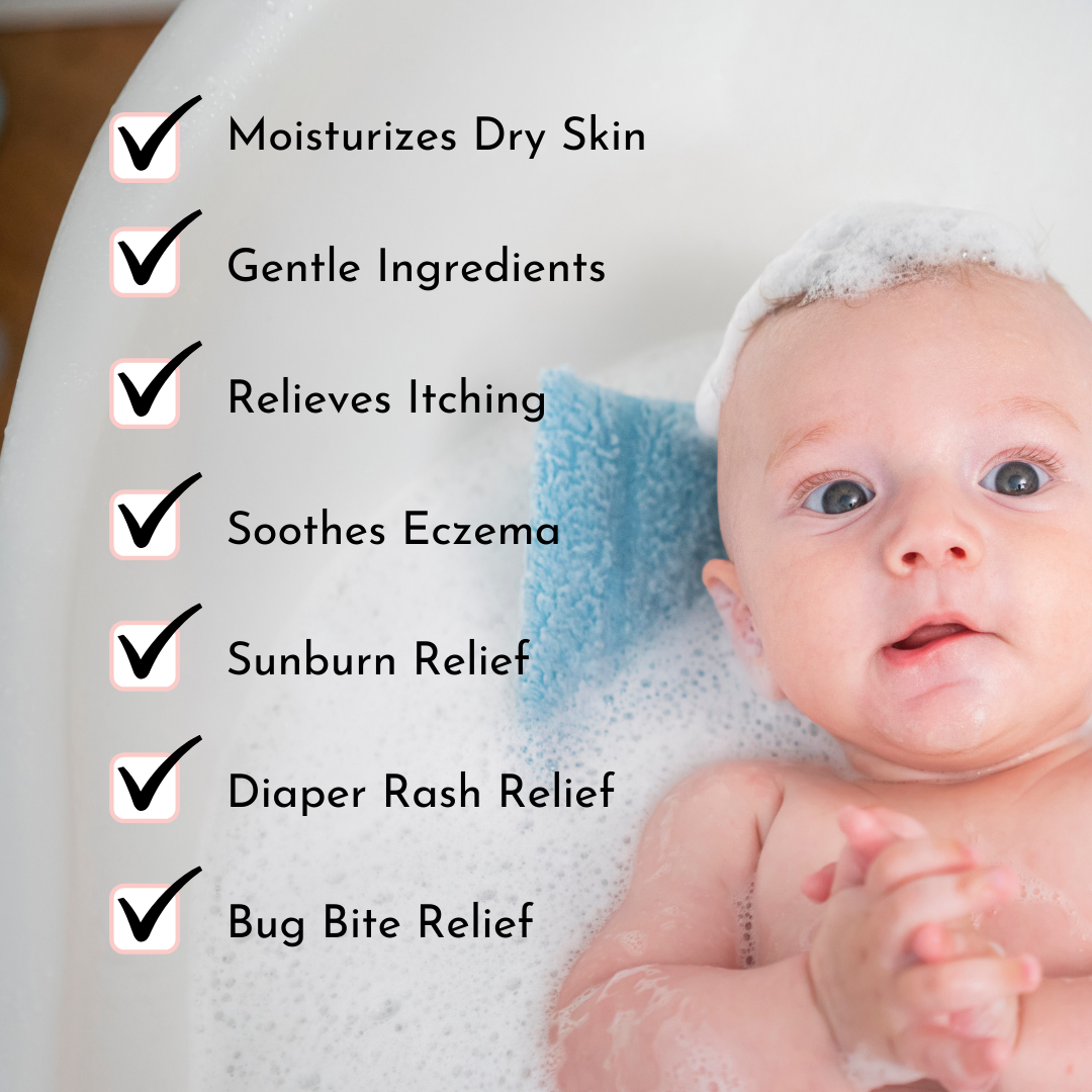 Baby Oatmeal Bath Soak – Dairy-Free, Gluten-Free, Eco-Friendly (10.5 oz)